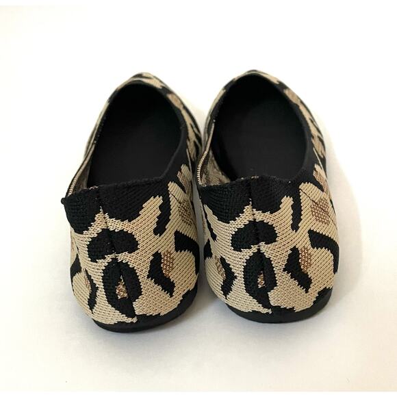 Mia Ballerina Pointed Stretch Flats Animal Print Tan Size 6 NEW - Picture 4 of 8